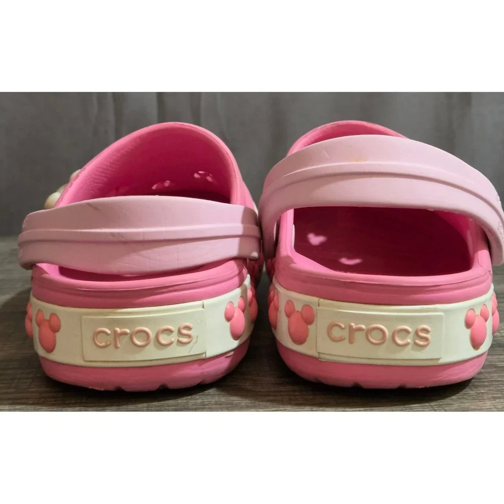 Crocs Disney Mickey Mouse Fun Lab Shoes Youth Size J2 Pink